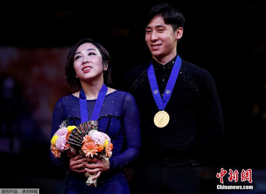 資料圖：隋文靜/韓聰奪冠。