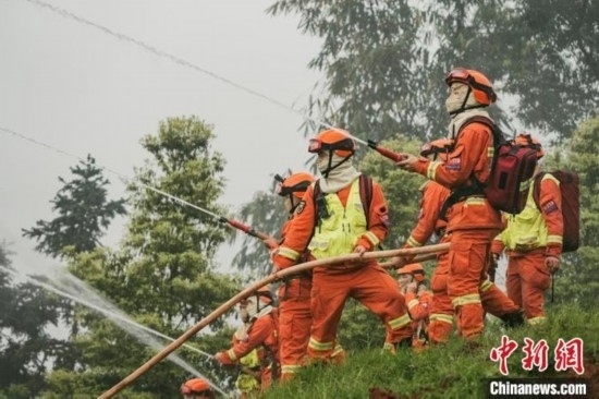 演練現(xiàn)場。瀘州消防供圖