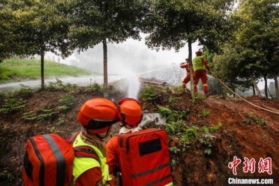 演練現(xiàn)場。瀘州消防供圖