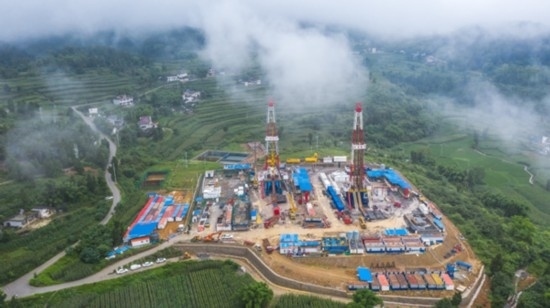 江漢油田涪陵頁巖氣田。涪陵頁巖氣公司供圖