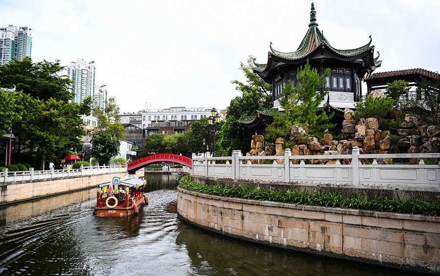 2022年7月19日拍攝的廣州永慶坊一角。新華社記者 鄧華 攝