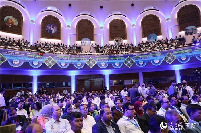 7月13日，達(dá)舍爾甘地污水處理廠項(xiàng)目竣工典禮舉行。人民網(wǎng)記者 孫廣勇攝