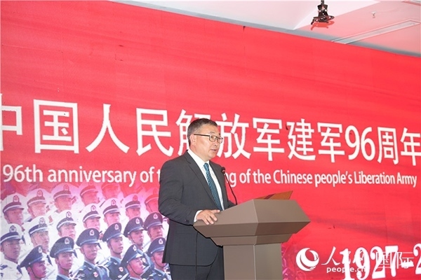 蒙古國國防部副部長瑪格奈致辭。人民網(wǎng)記者 霍文攝J