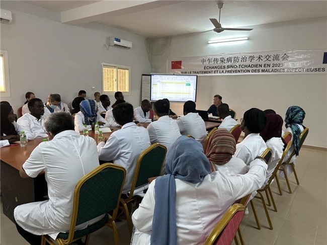 圖為學(xué)術(shù)交流會(huì)現(xiàn)場。中國援乍得醫(yī)療隊(duì)供圖