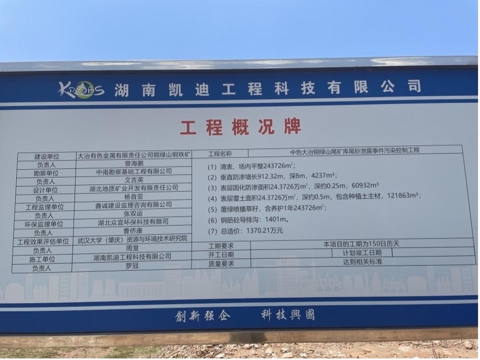 工程概況牌。 人民網(wǎng)記者 楊喬攝