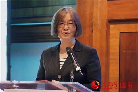 薛伶致辭。人民網(wǎng) 郭錦標(biāo)攝