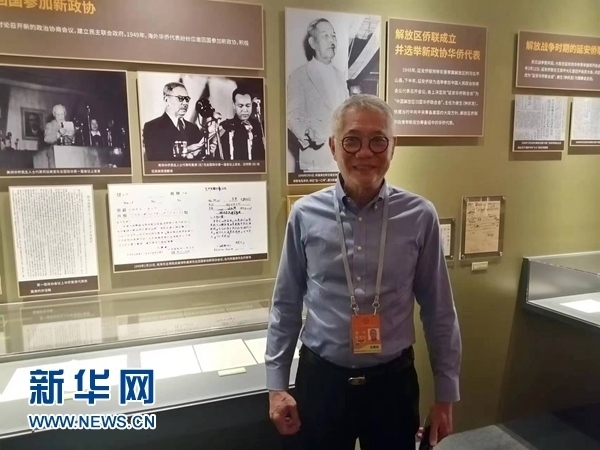 印尼廣東社團聯(lián)合總會總主席張錦泉。新華網(wǎng)記者 侯強 攝