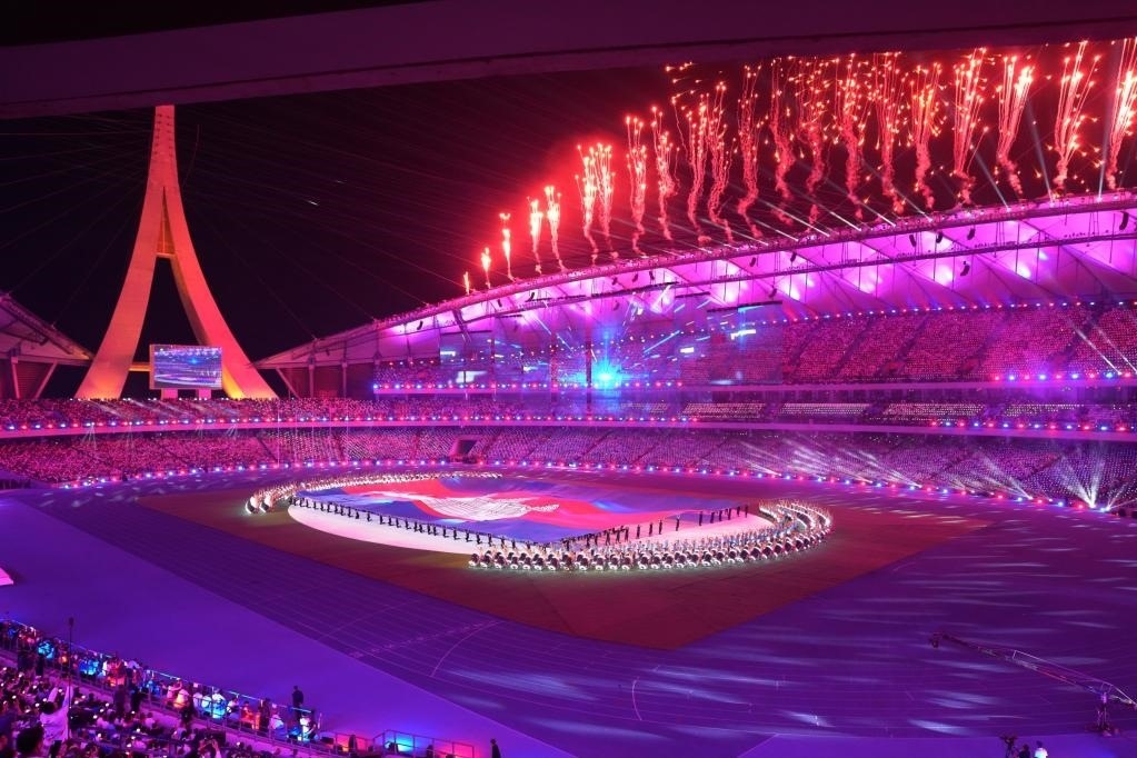 5月5日，第32屆東南亞運動會在柬埔寨首都金邊的國家體育場開幕。