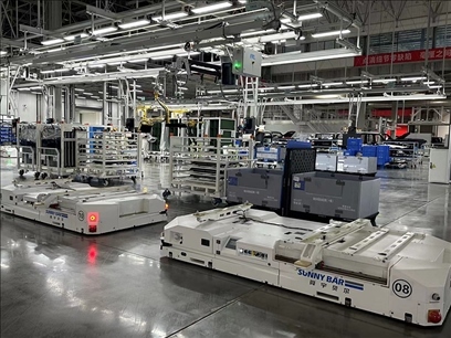 新能源汽車智能生產(chǎn)線。人民網(wǎng) 王紹紹攝