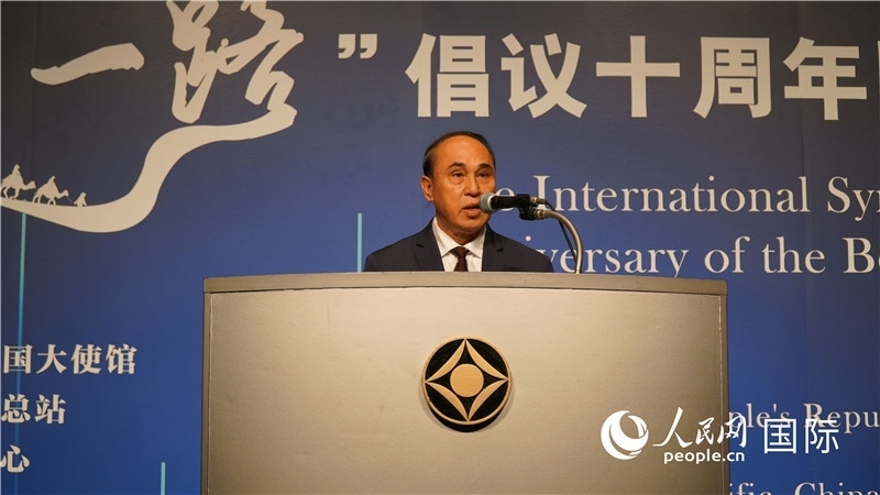 柬埔寨駐日大使圖伊瑞發(fā)言。人民網(wǎng) 蔣曉辰攝