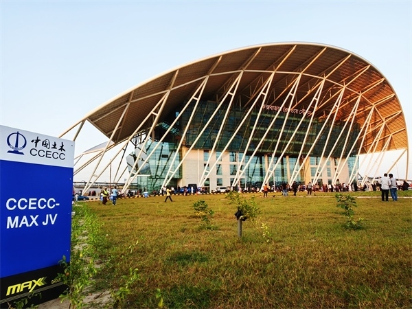 孟加拉國建筑面積最大鐵路車站——科考斯巴扎車站。中國土木工程集團有限公司供圖