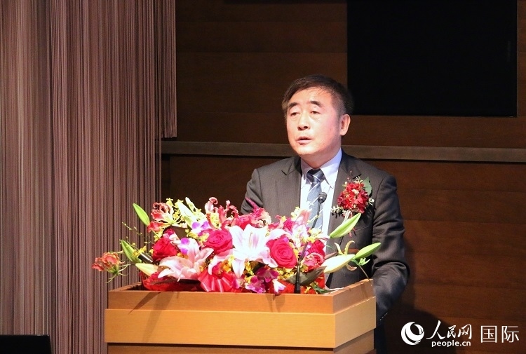 科盟會長楊克儉發(fā)表致辭。人民網(wǎng) 許可攝