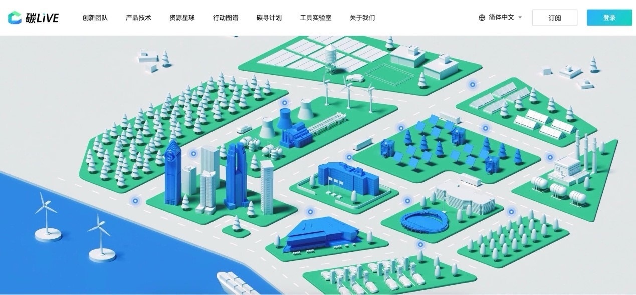 “碳LIVE”社區(qū)網(wǎng)頁截圖。圖片由騰訊公司提供