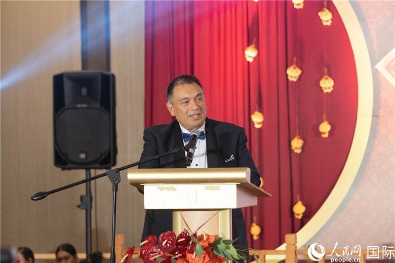 菲外交部副部長(zhǎng)多明戈出席年會(huì)并致辭。人民網(wǎng)記者樊帆 攝