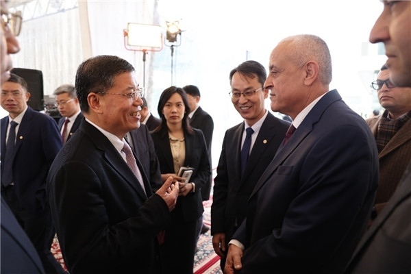 李永明同埃及住房部副部長(zhǎng)會(huì)談交流。主辦方供圖