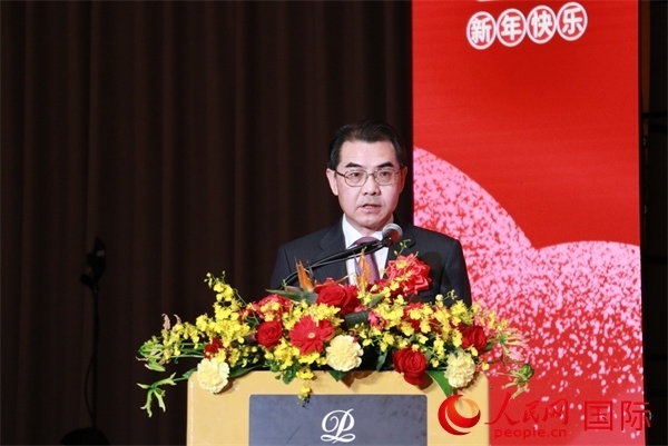 中國駐日本大使吳江浩致辭。人民網(wǎng) 許可攝