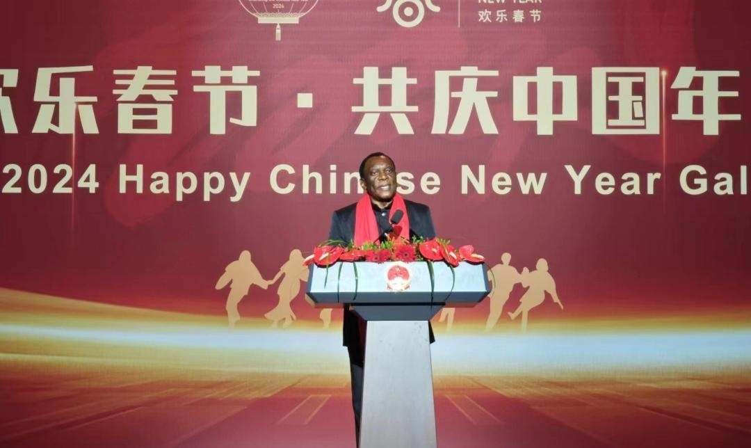 南非駐華大使謝勝文閣下致辭。中國駐南非大使館供圖
