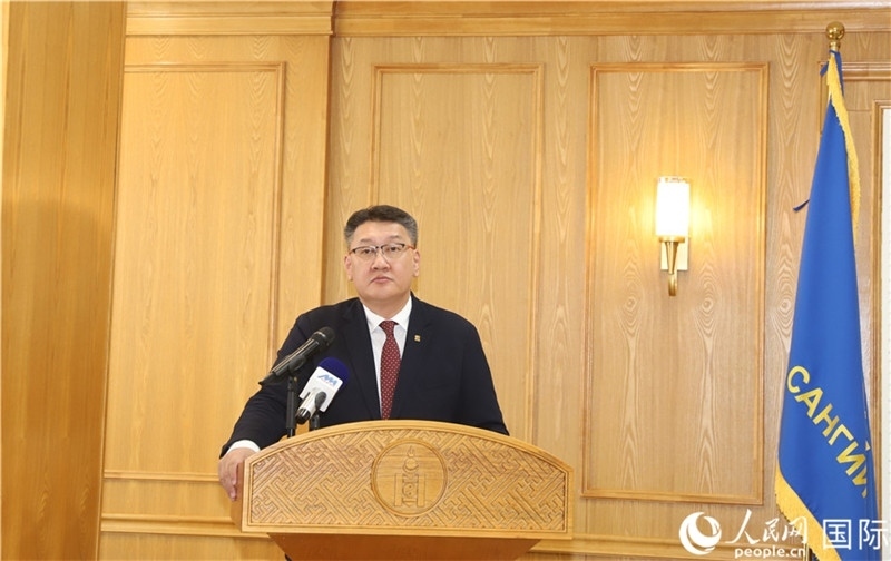 扎布赫楞部長致辭。人民網(wǎng)記者 霍文攝