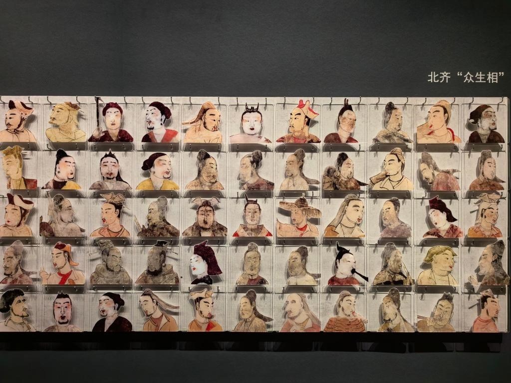 太原北齊壁畫博物館從山西北朝壁畫中提取人物元素展現(xiàn)當(dāng)時(shí)民族融合、文化交流。太原北齊壁畫博物館供圖