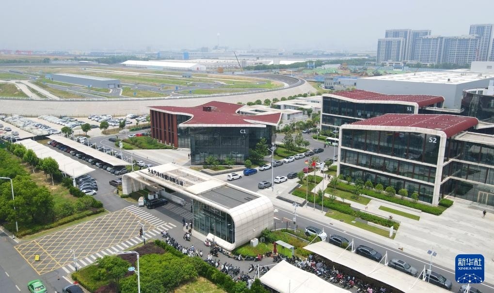 大眾汽車(chē)（安徽）有限公司外景（無(wú)人機(jī)照片，2024年6月7日攝）。新華社記者 郭晨 攝