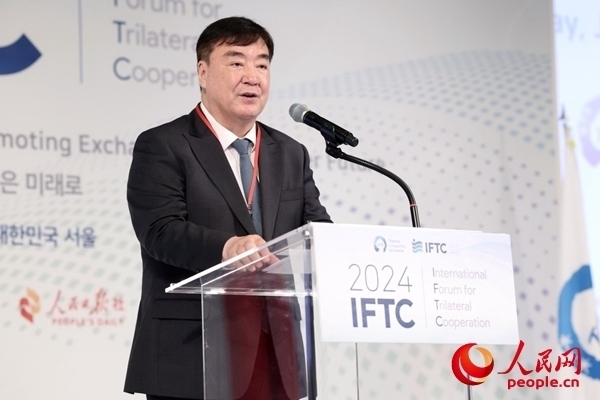 中國駐韓國大使邢海明致辭。主辦方供圖