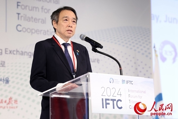 日本駐韓國大使水島光一致辭。主辦方供圖