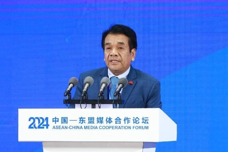 韓桑阿致辭。中國外文局供圖