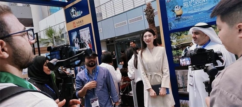 中國聯(lián)合展臺引發(fā)阿拉伯媒體關(guān)注。主辦方供圖