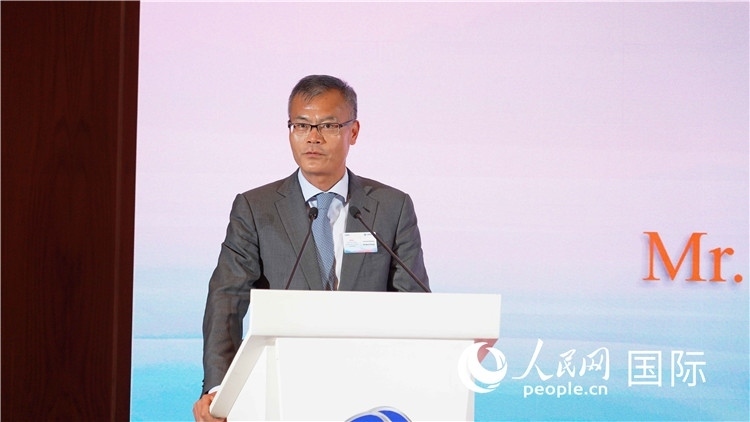 中國駐南非使館鄭冰開公使發(fā)言。 人民網 張茜 攝