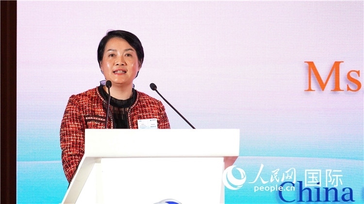 中國建設銀行約翰內斯堡分行總經理 駱梅煒發(fā)言 人民網 張茜 攝