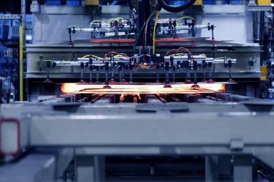 這是海斯坦普零件生產(chǎn)線（資料照片）。新華社發(fā)