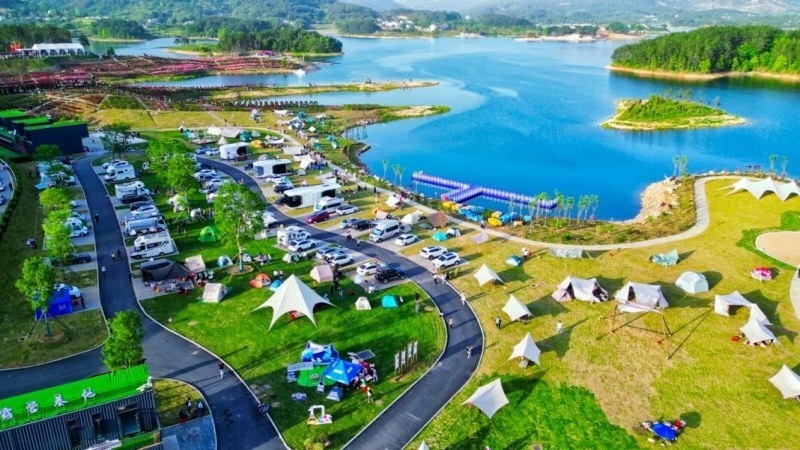 牛車河月亮灣露營基地。受訪方供圖