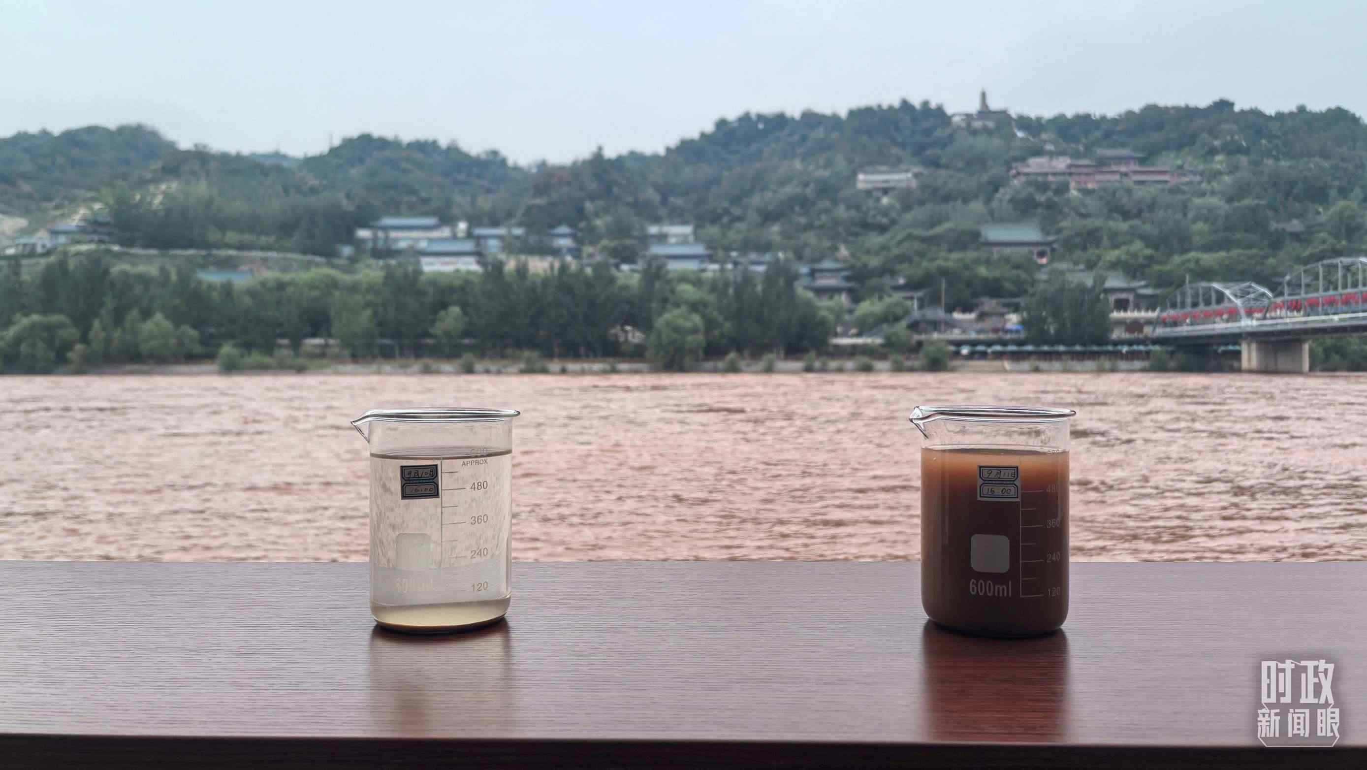 △黃河水質(zhì)監(jiān)測。（總臺央視記者陸泓宇拍攝）