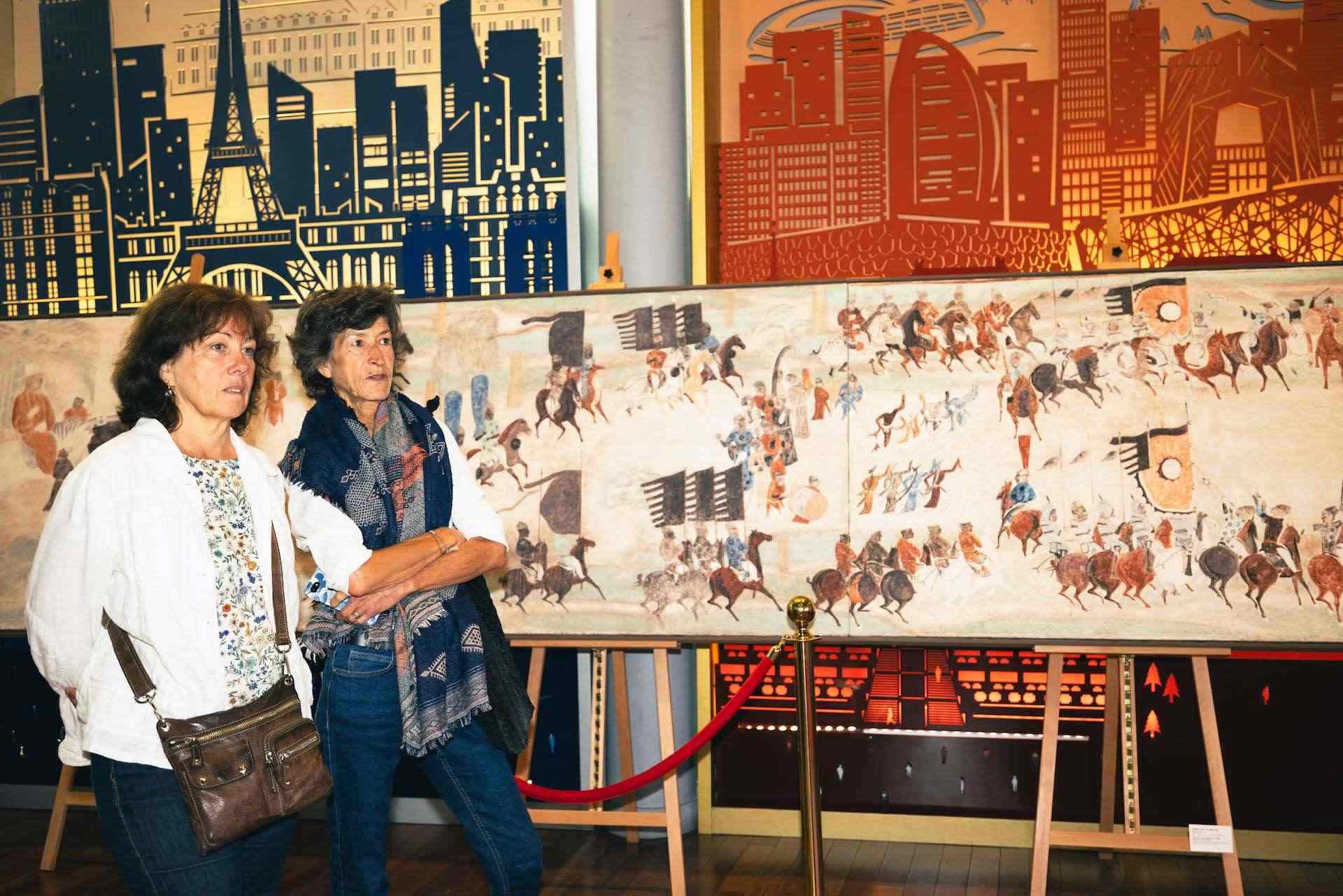 “絲路丹青——絲綢之路沿線壁畫傳摹展”在巴黎中國文化中心隆重開幕。中國藝術研究院供圖