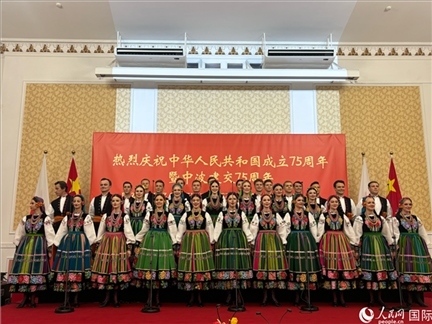 波蘭馬佐夫舍歌舞團現(xiàn)場演出。人民網(wǎng)記者 禹麗敏攝