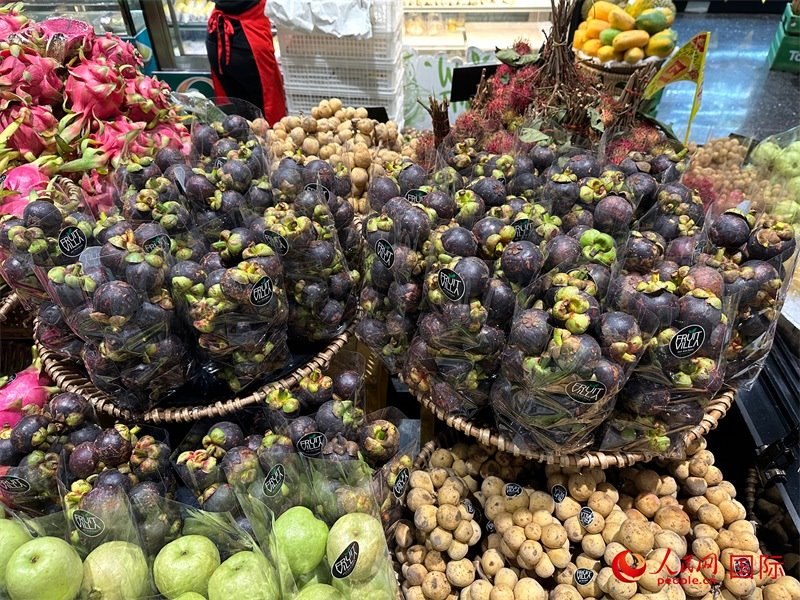 泰國超市售賣的山竹。人民網記者 簡承淵攝