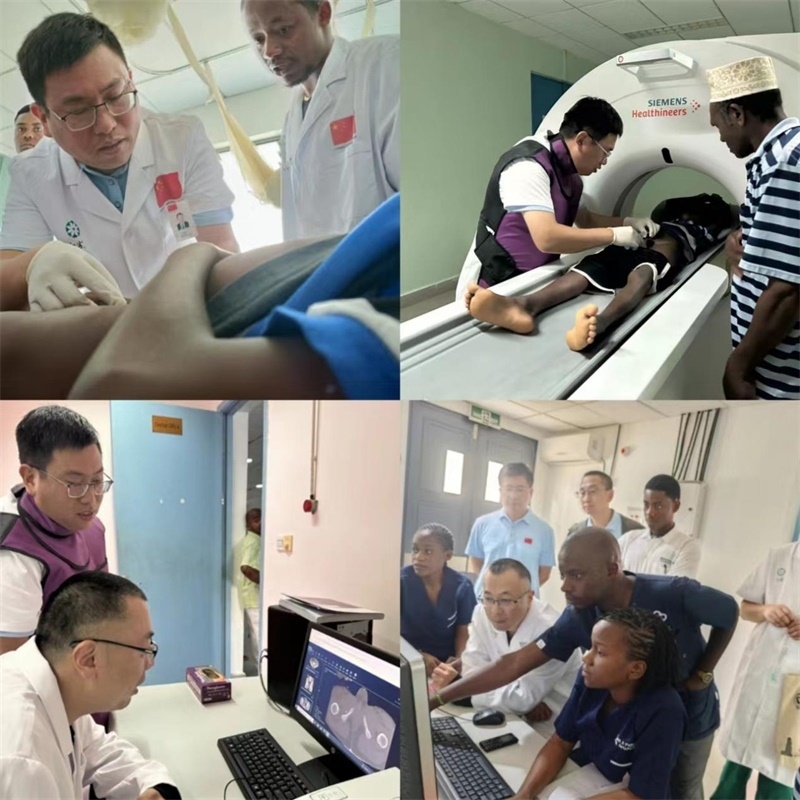 中國(guó)援桑醫(yī)療隊(duì)多科室專家與當(dāng)?shù)蒯t(yī)生共同為患者檢查。中國(guó)援桑醫(yī)療隊(duì) 供圖