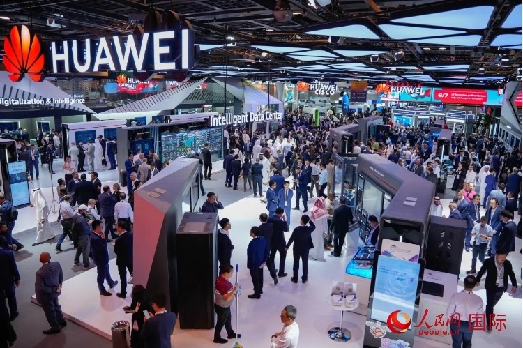 華為展臺。人民網 塔里克·易卜拉欣攝