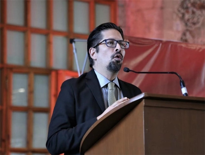 何塞·雷伊瓦作主旨發(fā)言。主辦方供圖