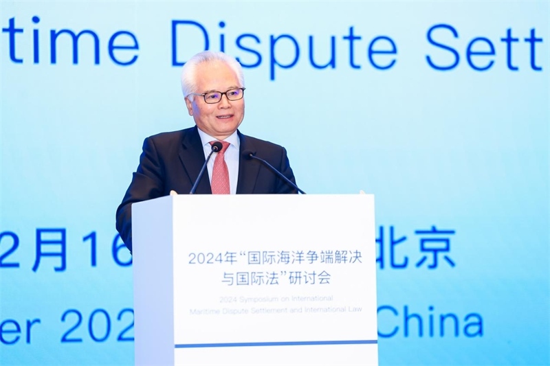 華陽海洋研究中心理事長、中國南海研究院學術委員會主席吳士存在開幕式致歡迎辭。華陽海洋研究中心供圖