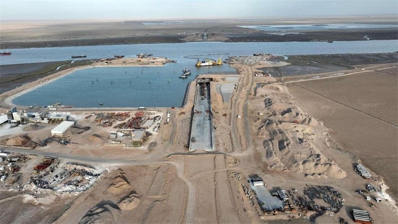 施工現(xiàn)場(chǎng)一景。中交天津航道局有限公司供圖