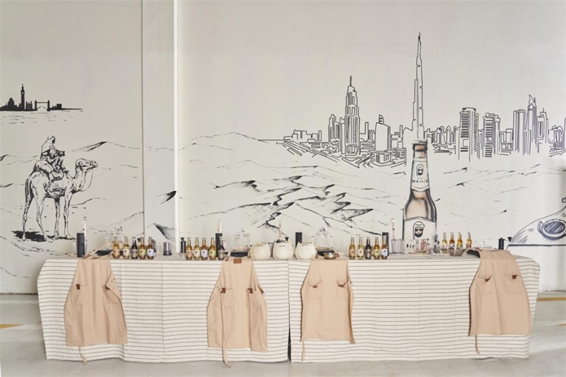 工廠內(nèi)設(shè)有互動區(qū)，參觀訪客可以親手制作麥芽飲料，受訪對象供圖