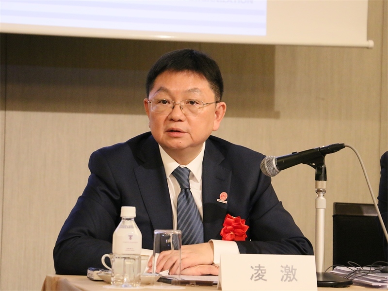 商務(wù)部副部長兼國際貿(mào)易談判副代表凌激致辭。人民網(wǎng) 許可攝