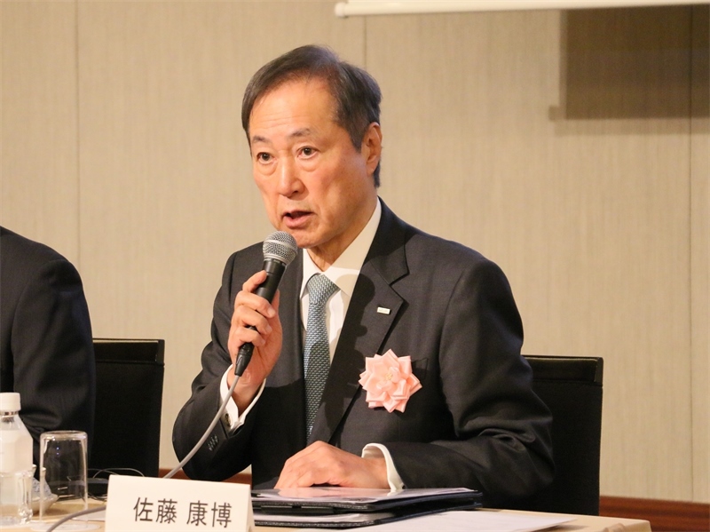 日中投資促進機構(gòu)會長佐藤康博致辭。人民網(wǎng) 許可攝