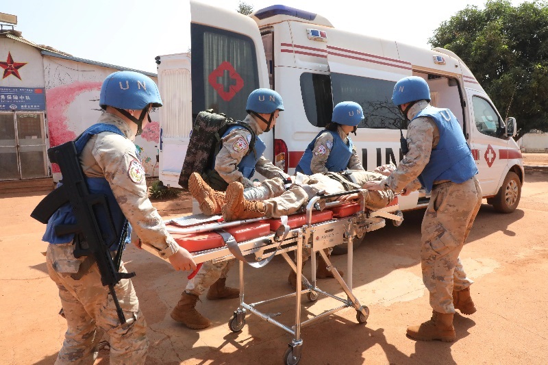 演練現(xiàn)場(chǎng)。張曉昆攝。