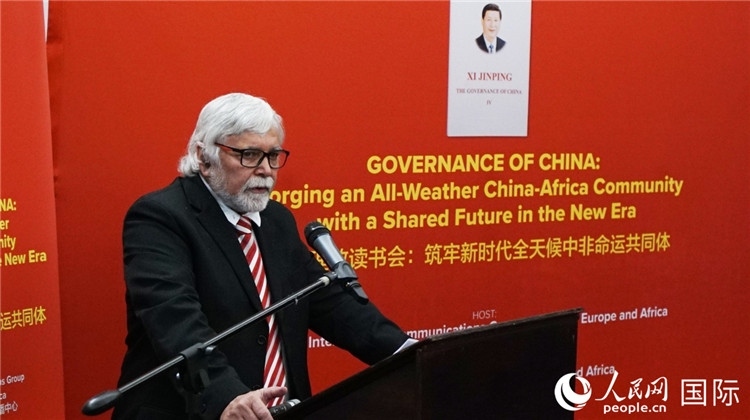 南部非洲科學、工程、技術、教育協(xié)會執(zhí)行副總裁楊煥嶺。人民網(wǎng) 劉暢攝