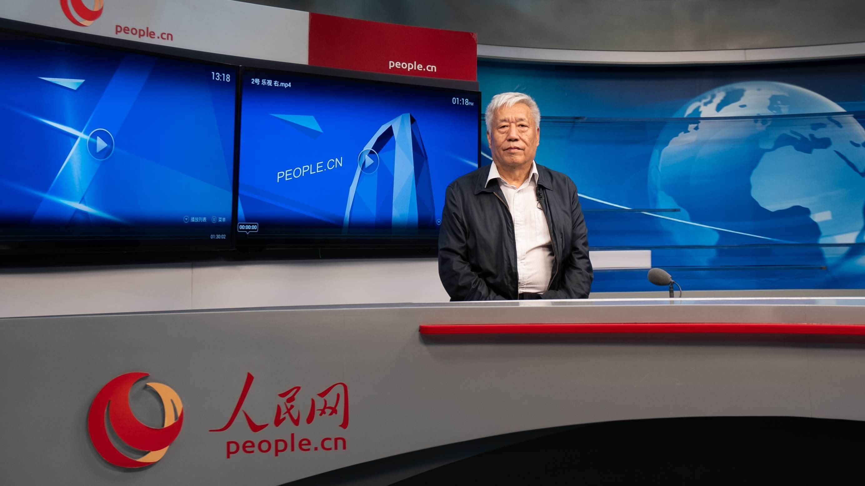 中國(guó)地震局地球物理研究所原副所長(zhǎng)、研究員高孟潭作客人民網(wǎng)。人民網(wǎng)記者 葛泰佚攝