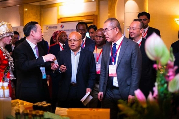 與會嘉賓走訪特色展臺。南非貴州商會供圖