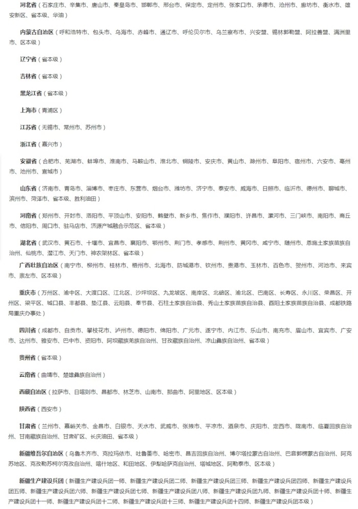 截至5月8日已開通醫(yī)保個賬跨省共濟的統(tǒng)籌區(qū)。（國家醫(yī)保局官網(wǎng)截圖）
