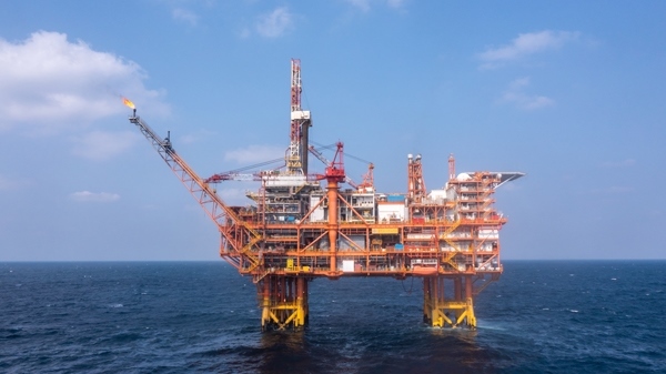 我國首個(gè)海上CCUS項(xiàng)目設(shè)施恩平15-1平臺。受訪者供圖